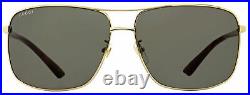 Gucci Rectangular Sunglasses GG0065SK 004 Gold/Havana 66mm 0065