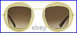Gucci Round Sunglasses GG0105S 002 Gold/Havana 47mm 105