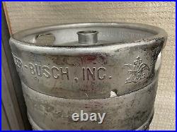 Half Barrel Beer Keg Stainless Steel 15.5 Gallons Anheuser Busch Used Empty