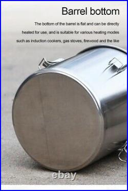 Home Brew Equipment 5Gal Stainless Steel Fermenter Bucket Barrel Wine Making Kit