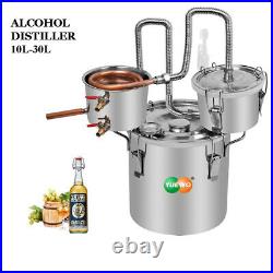 Home Distiller Moonshine Still Alcohol Water Oil Whisky Barrel 3 POTS 10-30L DIY