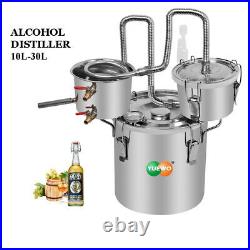 Home Distiller Moonshine Still Alcohol Water Oil Whisky Barrel 3 POTS 10-30L DIY
