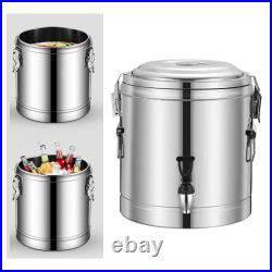 Hot and Cold Beverage Dispenser Insulated Barrel Stainless Steel with Faucet