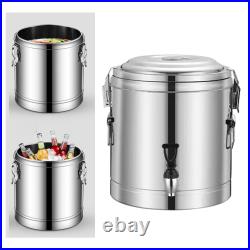 Hot and Cold Beverage Dispenser Stainless Steel Insulated Barrel for Kitchen