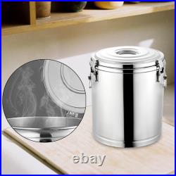 Hotel Buffet Soup Pot Insulation Barrel Stainless Steel Round Soup Warmer for