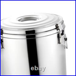 Hotel Buffet Soup Pot Insulation Barrel Stainless Steel Round Soup Warmer for