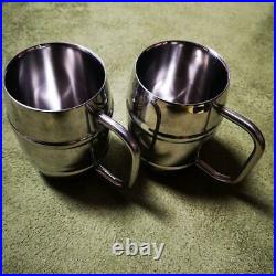 It is a stainless steel barrel mug. Beer mug Japan