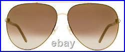Jimmy Choo Aviator Sunglasses Gray/S BKUJL Gold/Nude 63mm