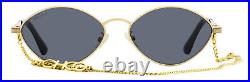 Jimmy Choo Chain Sonny Sunglasses 2F7IR Gold Grey 58mm