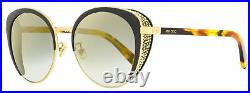 Jimmy Choo Oval Sunglasses Gabby/F/S 2M2FQ Black/Gold/Havana 56mm