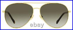 Jimmy Choo Pilot Devan Sunglasses 06JHA Gold/Havana 59mm