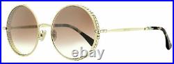 Jimmy Choo Round Sunglasses Goldy/S 3YGNQ Light Gold/Gray Havana 56mm