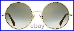 Jimmy Choo Round Sunglasses Goldy/S J5GFQ Gold/Gray Glitter 56mm