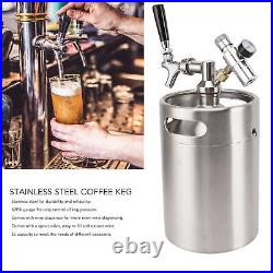 Keg Growler 5L (169oz) Pressurized Mini Stainless Steel Beer Barrel With 60psi