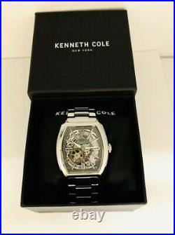 Kenneth Cole KC9033 Men's Automatic Skeleton Barrel Case Dress Watch