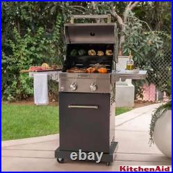 KitchenAid 2 Burner Stainless Steel Gas Barbecue Grill + Cover