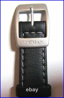 LOCMAN CLASSIC BARREL-SHAPED SPORT BLACK WATCH, Model 488. NEW, Made in Italy