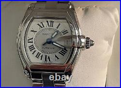 Large Cartier Roadster AUTOMATIC mens Watch 2510 Box and Authentic Guarantee