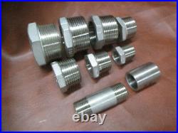 Lot of 27 x Stainless Steel 316 Pipe Fittings Hex Bush, Coupler Barrel Nipple