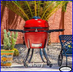 Louisiana Grills 24 Ceramic Kamado Charcoal Barbecue in Red + Cover BBQ Grill