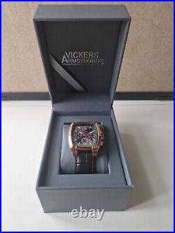 Mens Watch Vickers Armstrongs Barrell Roll Chrongraph Black Rrp £510