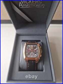 Mens Watch Vickers Armstrongs Barrell Roll Chrongraph Black Rrp £510