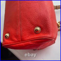 Michael Kors Grayson Barrel Handbag women red leather crossbody bag