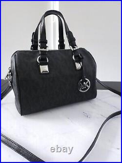 Michael Kors Grayson Barrel Handbag womens Black Crossbody