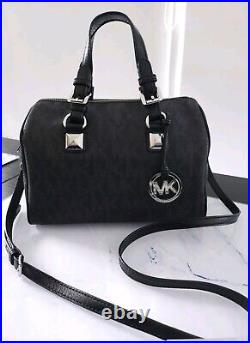 Michael Kors Grayson Barrel Handbag womens Black Crossbody