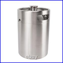 Mini Beer Barrel Pressurized Mini Beer Keg Stainless Steel With 60psi Gauge For