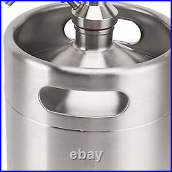 Mini Beer Barrel Stainless Steel Pressurized Mini Beer Keg With 60psi Gauge For