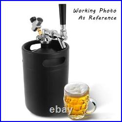 Mini Keg Matte Black Beer Keg Growler Stainless Steel Brewing Container Barrel