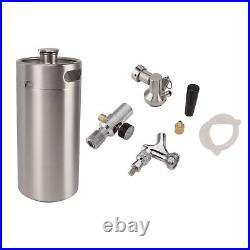 Mini Stainless Steel Keg With Faucet Large Wine Barrel Automatic Secondary 3.6L