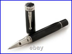 Montegrappa Ducale Black Resin Barrel and Stainless Steel Trim Rollerball Pen