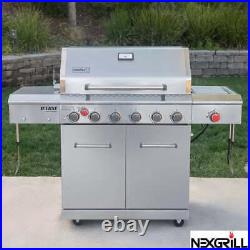 Nexgrill 7 Burner Stainless Steel Gas Barbecue + Side Burner + Rotisserie Kit +