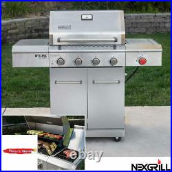 Nexgrill Deluxe 4 Burner Stainless Steel Gas Barbecue + Side Burner + Cover