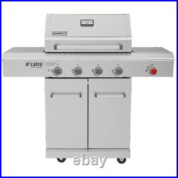 Nexgrill Deluxe 4 Burner Stainless Steel grill Gas Barbecue + Side Burner + Cove