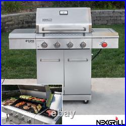 Nexgrill Deluxe 4 Burner Stainless Steel grill Gas Barbecue + Side Burner + Cove