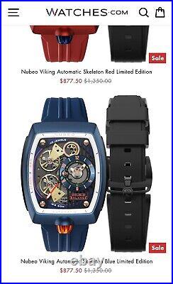 Nubeo viking automatic watch Nitron Blue NB-6064-02 FACTORY FRESH