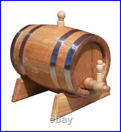 Oak barrel 0.8 gallon. Chipped oak. Stainless steel hoops. Full warranty 6 yea