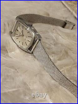 Omega DeVille Ladies Vintage SS Watch Classic Everyday Oblong Barrel Bracelet