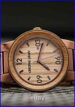 Original Grain Wood Barrel Collection 47MM Analog Watch