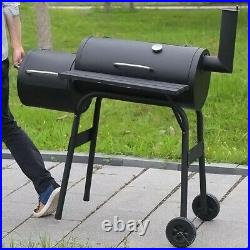 Outdoor Charcoal Barrel BBQ Grills 2 Burners Stove Offset Smoker Picnic Barbecue