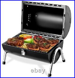 Outdoor Garden Portable Bbq Barbecue Barrel Grill Foldable Charcoal Camping