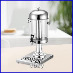 PE Stainless Steel Beverage Barrel Dispenser 8L Storage with Faucet Pitcher