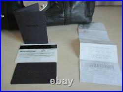 - PRADA VITELLO EASY Black Calf Skin Leather Barrell Bag & Dust Bag VGC