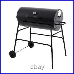 Panana Charcoal BBQ Barrel Grill Garden Barbecue Patio Portable Wheels