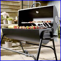 Panana Charcoal BBQ Barrel Grill Garden Barbecue Patio Portable Wheels