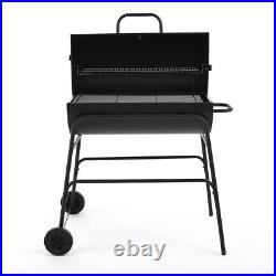 Panana Charcoal BBQ Barrel Grill Garden Barbecue Patio Portable Wheels