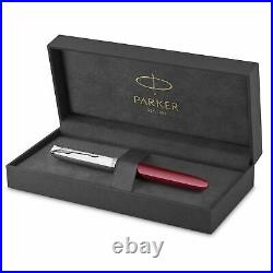 Parker 51 Fountain Pen Burgundy Barrel Medium Nib Black Ink Gift Box
